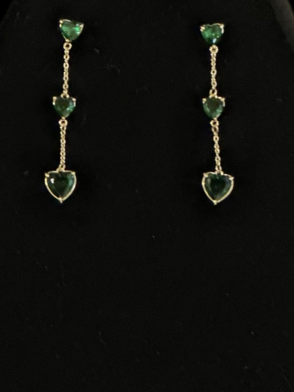 Kate Spade New York Green Heart Linear Drop Earrings – NWT - Picture 4 of 4